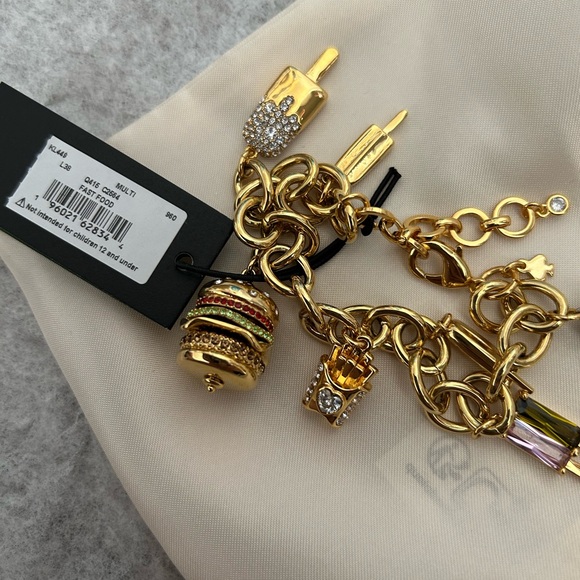 NWT Kate spade Fast Food Gold Charm Bracelet - Picture 2 of 4
